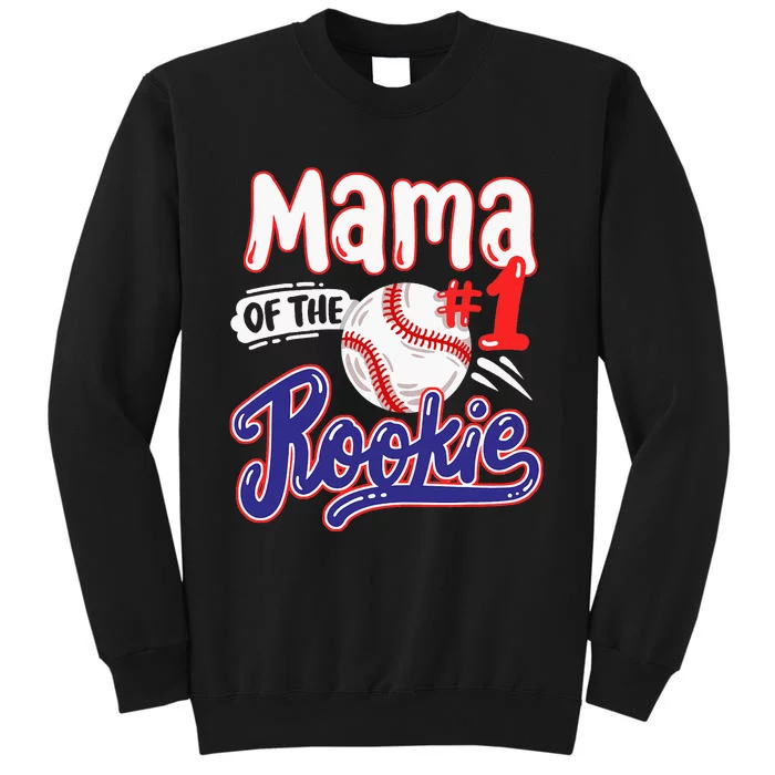 Mama Of Rookie 1st Baseball Birthday Party Theme Matching Sweatshirt