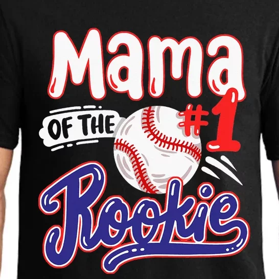 Mama Of Rookie 1st Baseball Birthday Party Theme Matching Pajama Set