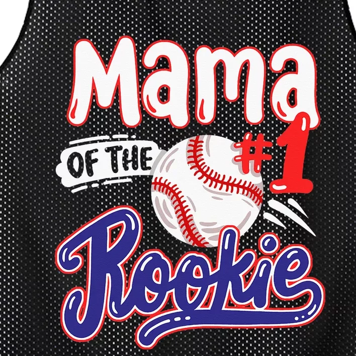 Mama Of Rookie 1st Baseball Birthday Party Theme Matching Mesh Reversible Basketball Jersey Tank