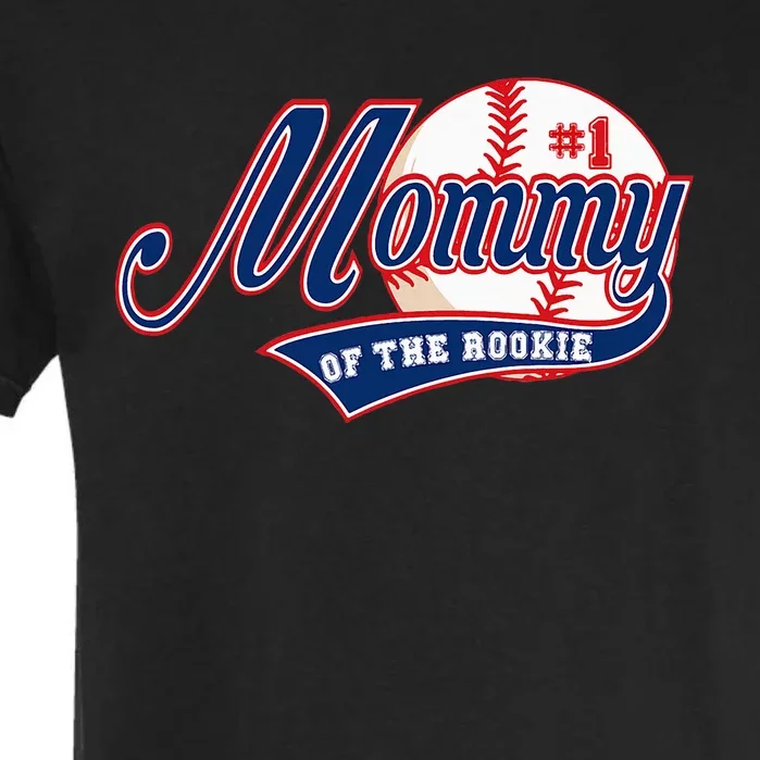 Mommy Of Rookie 1st Birthday Baseball Theme Matching Party Garment-Dyed Heavyweight T-Shirt