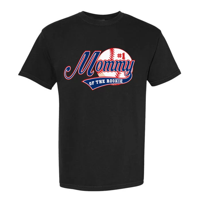 Mommy Of Rookie 1st Birthday Baseball Theme Matching Party Garment-Dyed Heavyweight T-Shirt