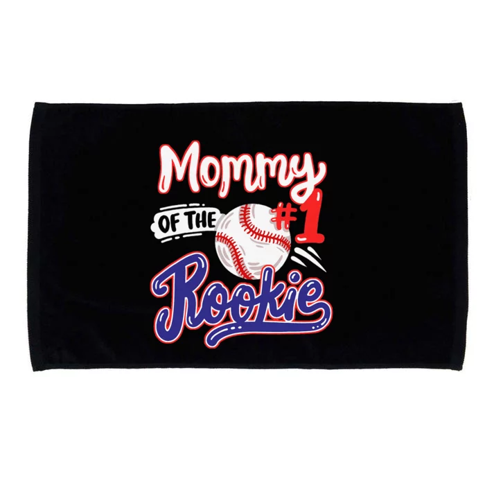 Mommy Of Rookie 1st Baseball Birthday Party Theme Matching Microfiber Hand Towel