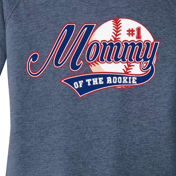 Mommy Of Rookie 1st Birthday Baseball Theme Matching Party Women's Perfect Tri Tunic Long Sleeve Shirt