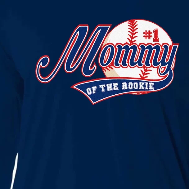 Mommy Of Rookie 1st Birthday Baseball Theme Matching Party Cooling Performance Long Sleeve Crew