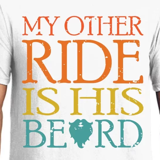 My Other Ride Is His Beard Bearded Guy Wife Girlfriend Tank Top Pajama Set