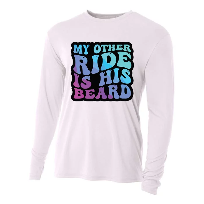 My Other Ride Is His Beard Colorful Groovy Tank Top Cooling Performance Long Sleeve Crew