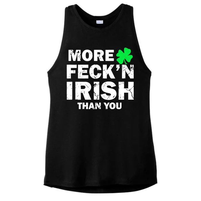 More Feck'n Irish Than You Funny Ladies Tri-Blend Wicking Tank