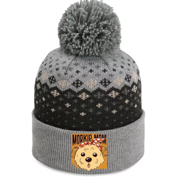 Morkie Mom The Baniff Cuffed Pom Beanie