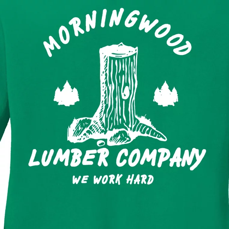 Morningwood Lumber Company We Work Hard Ladies Long Sleeve Shirt