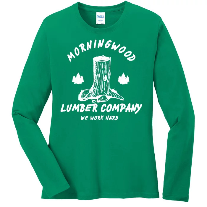 Morningwood Lumber Company We Work Hard Ladies Long Sleeve Shirt