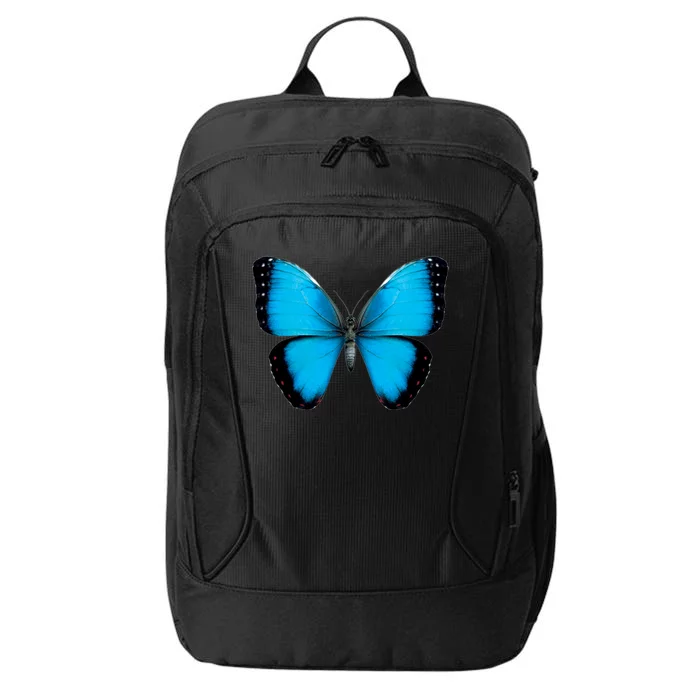 Morpho Butterfly Close Up 3D City Backpack