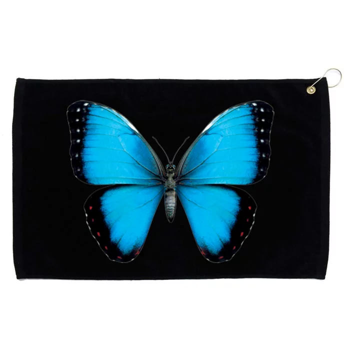 Morpho Butterfly Close Up 3D Grommeted Golf Towel