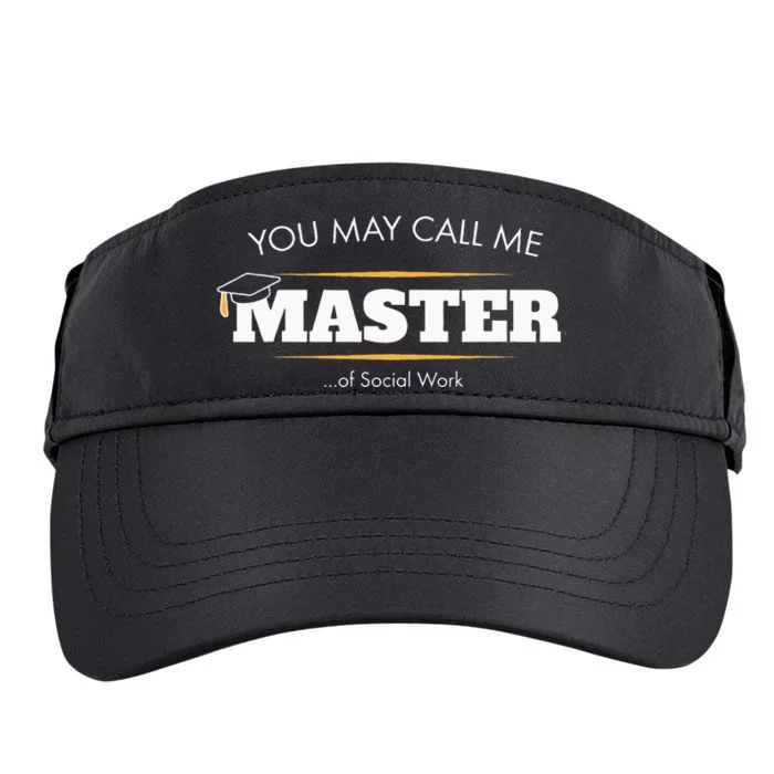 Master Of Social Work Funny Graduation Gift 2019 Adult Drive Performance Visor