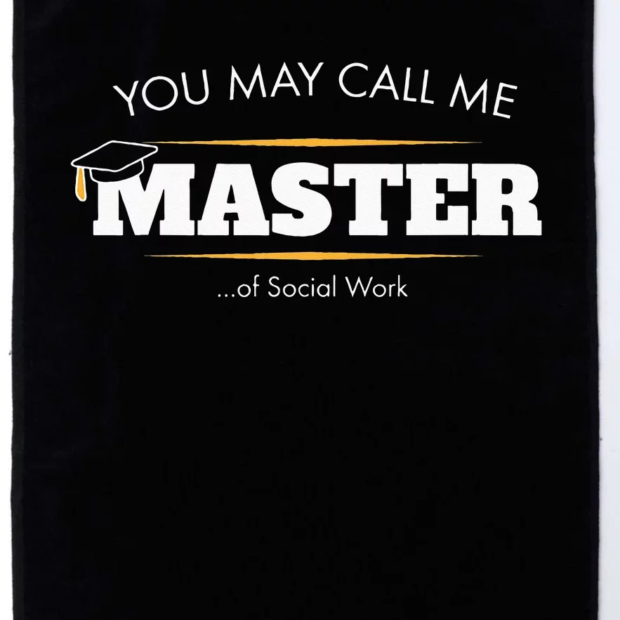 Master Of Social Work Funny Graduation Gift 2019 Platinum Collection Golf Towel