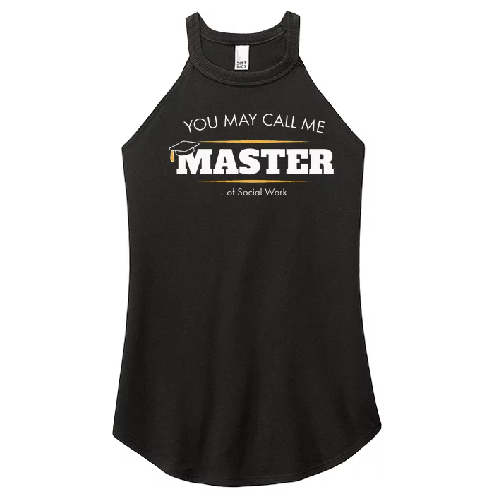 Master Of Social Work Funny Graduation Gift 2019 Women’s Perfect Tri Rocker Tank