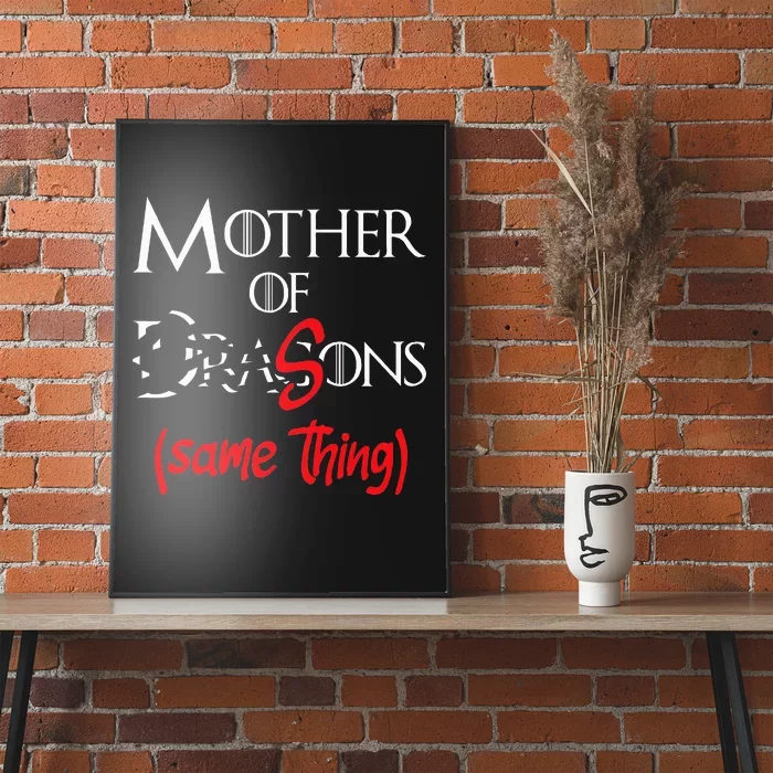 Mother Of Sons Funny Dragon Mother Mom Poster