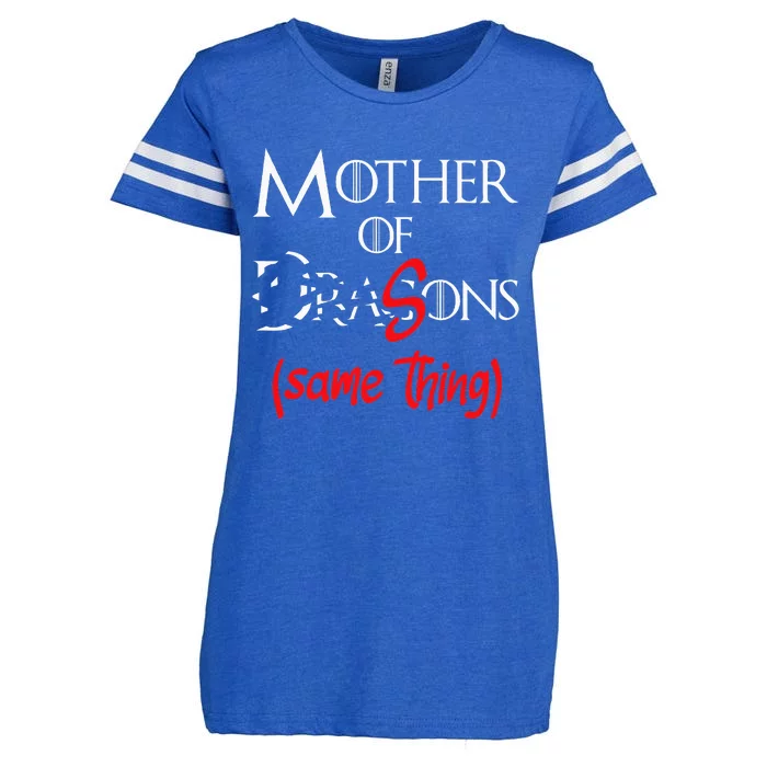 Mother Of Sons Funny Dragon Mother Mom Enza Ladies Jersey Football T-Shirt