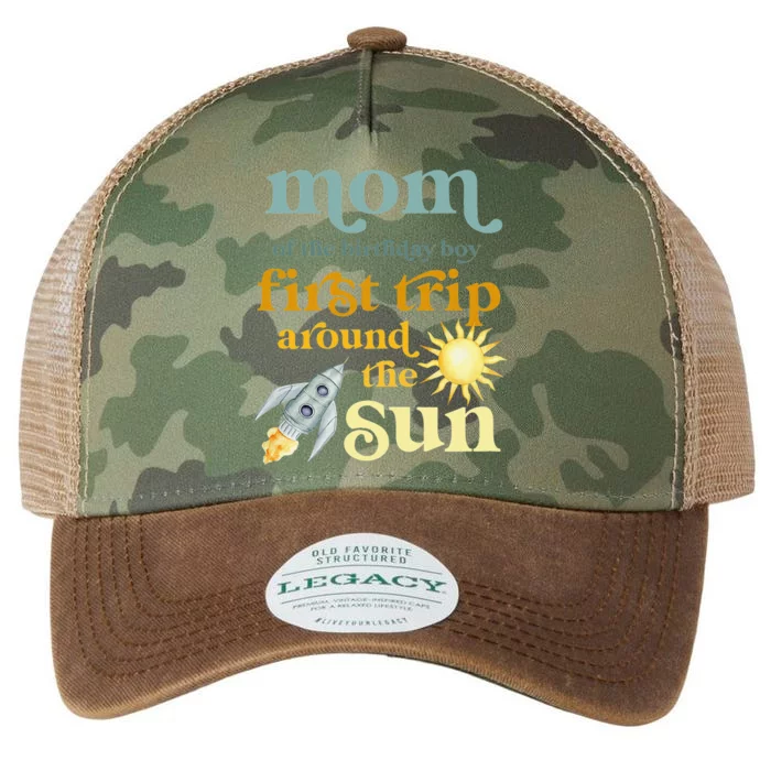 Mom Outer Space 1st Birthday First Trip Around The Sun Baby Legacy Tie Dye Trucker Hat