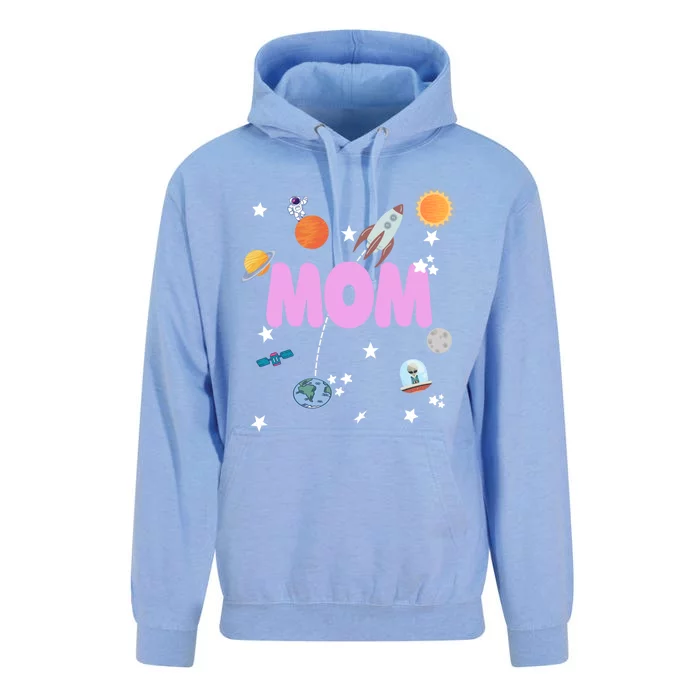 Mom Outer Space Birthday Party Planets Stars Spaceship Ufo Cool Gift Unisex Surf Hoodie