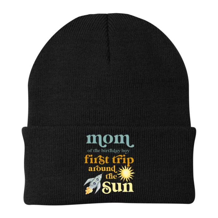 Mom Outer Space 1st Birthday First Trip Around The Sun Baby Knit Cap Winter Beanie