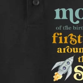 Mom Outer Space 1st Birthday First Trip Around The Sun Baby Dry Zone Grid Performance Polo