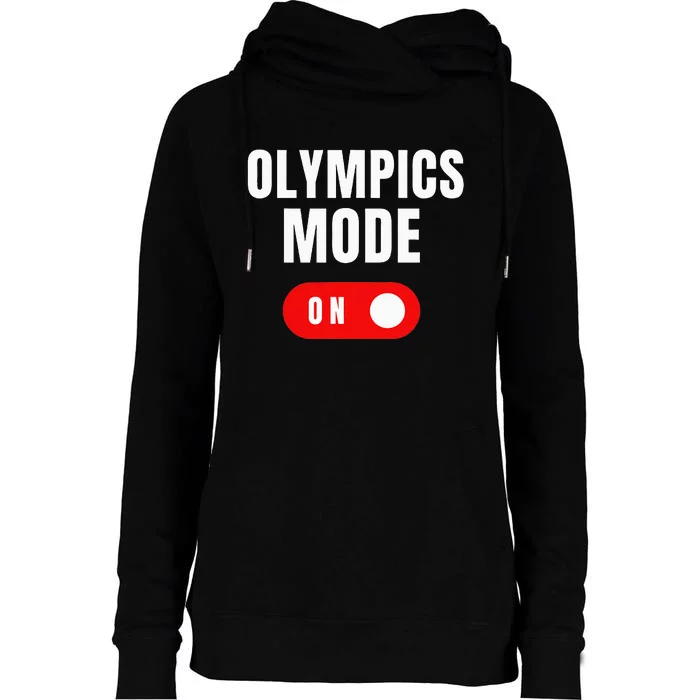 Mode On Sports Athlete Coach Gymnast Track Skating Womens Funnel Neck Pullover Hood