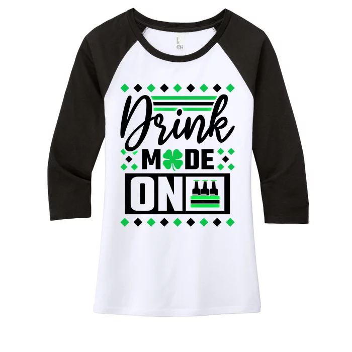 Mode On St Patricks Day Gift Women's Tri-Blend 3/4-Sleeve Raglan Shirt