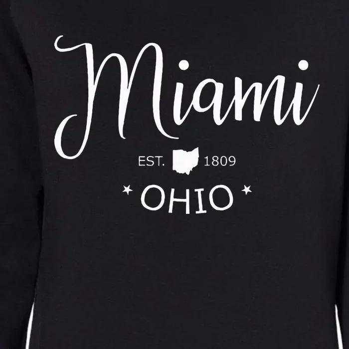 Miami Ohio Sports Design Souvenir Womens California Wash Sweatshirt