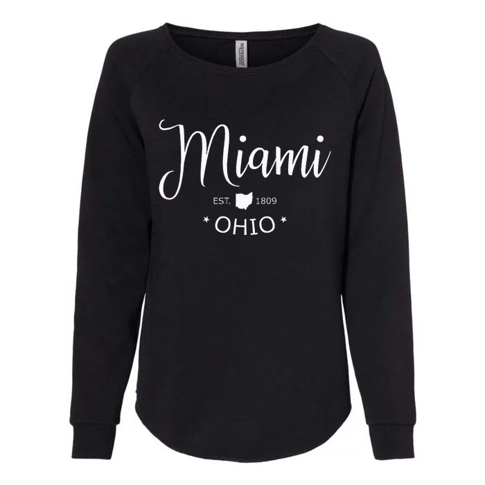 Miami Ohio Sports Design Souvenir Womens California Wash Sweatshirt