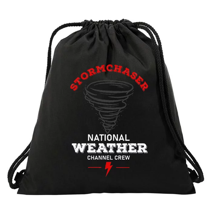 Meteorolgy or Stormchaser national weather channel crew Drawstring Bag