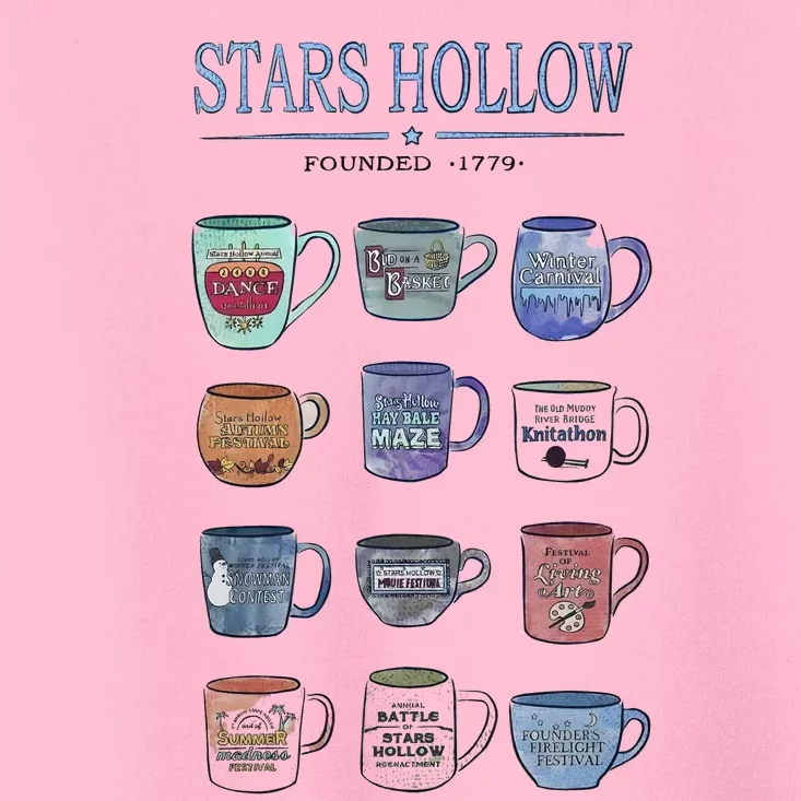 Mugs Of Stars Hollow Annual Events Luke’s Diner Coffee Girl Toddler T-Shirt