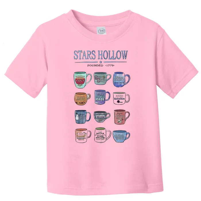 Mugs Of Stars Hollow Annual Events Luke’s Diner Coffee Girl Toddler T-Shirt