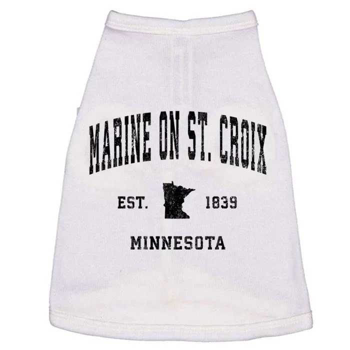 Marine On St. Croix Minnesota Mn Vintage Athletic Sports Doggie Tank