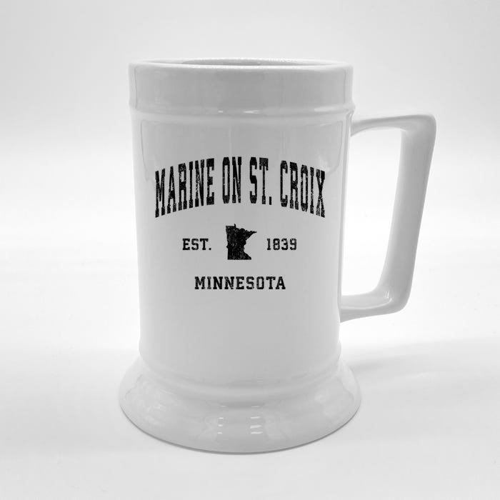 Marine On St. Croix Minnesota Mn Vintage Athletic Sports Front & Back Beer Stein