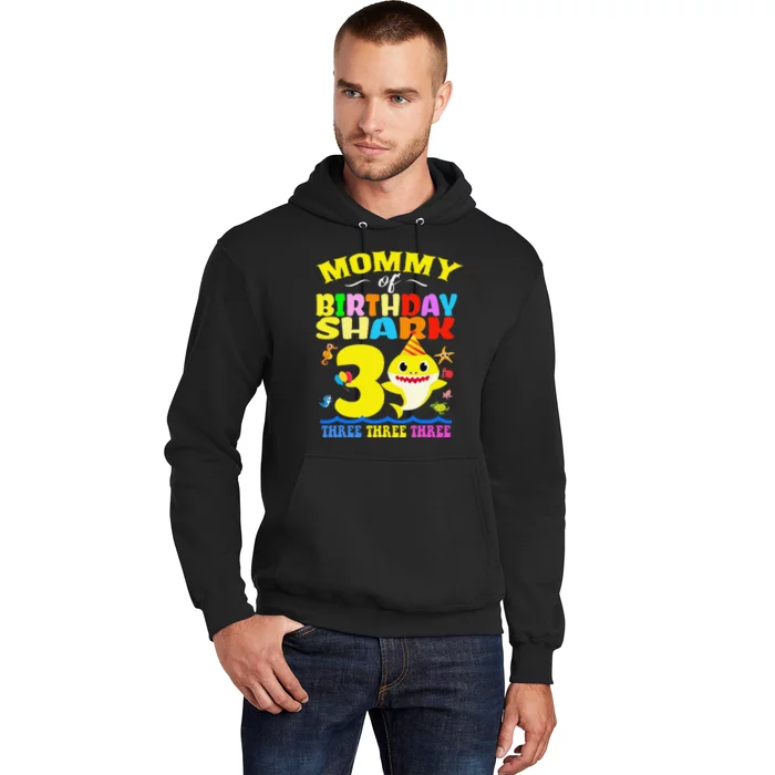 Mommy Of Shark Birthday 3rd Matching Party For Family Hoodie