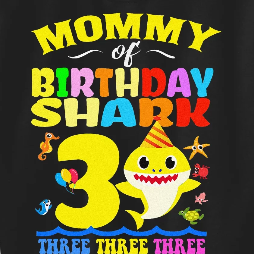 Mommy Of Shark Birthday 3rd Matching Party For Family Kids Sweatshirt