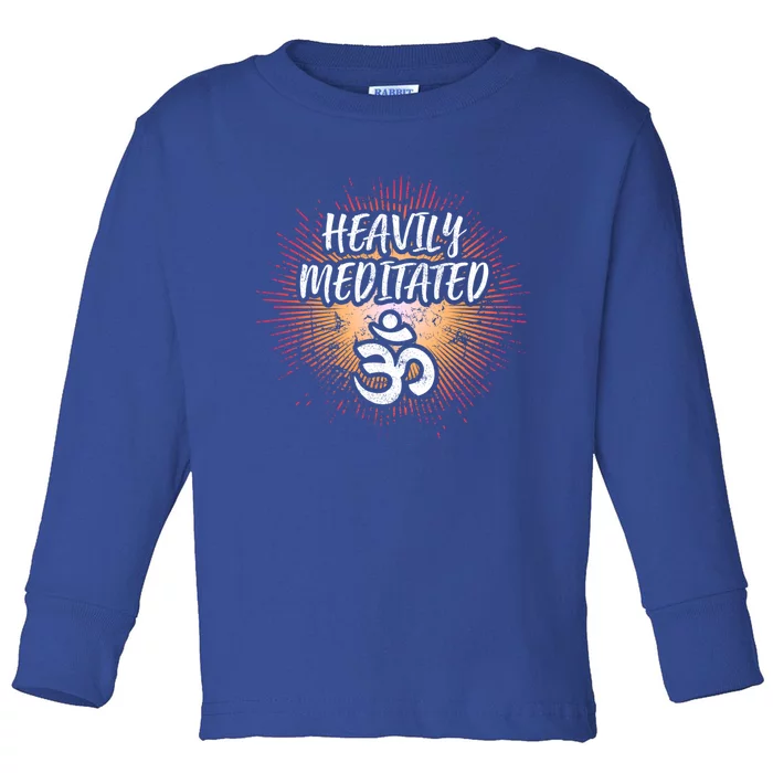 Meditated Ohm Symbol Yoga Heavily Om Gift Toddler Long Sleeve Shirt