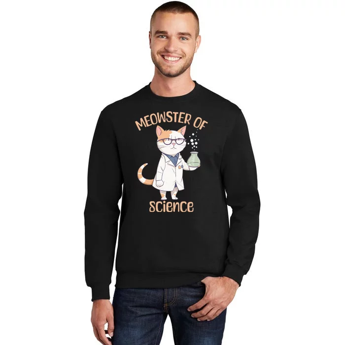 Meowster of Science Funny Lab Cat Laboratory Chemistry Sweatshirt