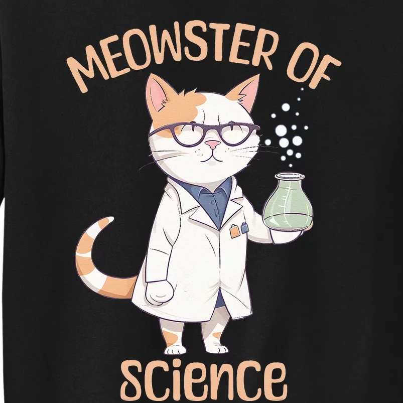 Meowster of Science Funny Lab Cat Laboratory Chemistry Tall Sweatshirt