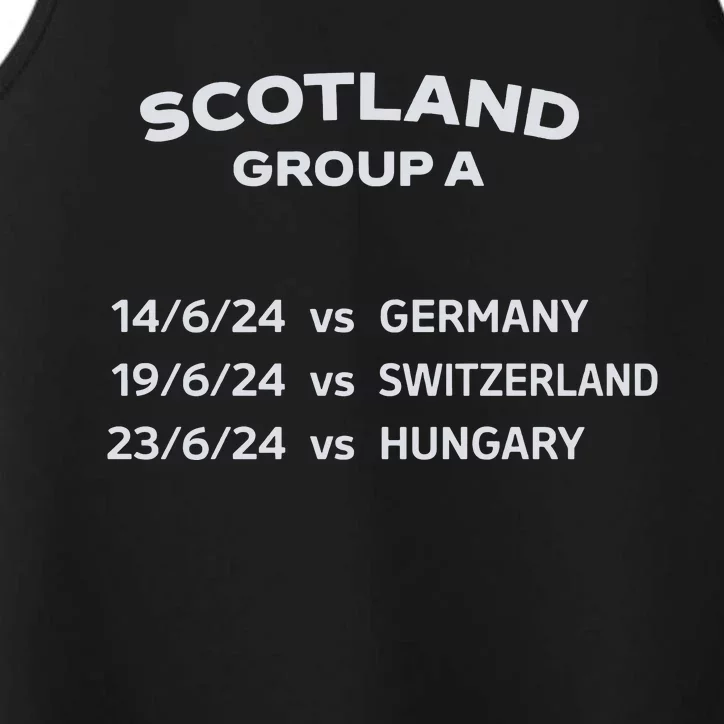 Memorabilia Of Scotland Euro Matches Performance Tank