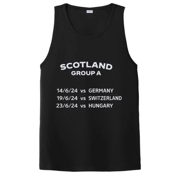 Memorabilia Of Scotland Euro Matches Performance Tank