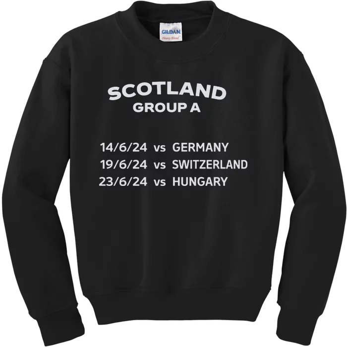 Memorabilia Of Scotland Euro Matches Kids Sweatshirt