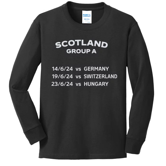 Memorabilia Of Scotland Euro Matches Kids Long Sleeve Shirt