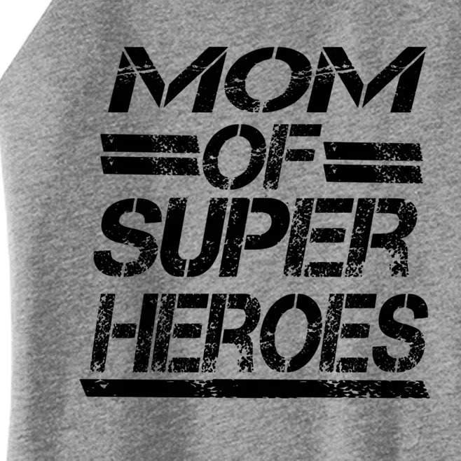 Mom Of Super Heroes For Super Awesome Mom Meaningful Gift Women’s Perfect Tri Rocker Tank