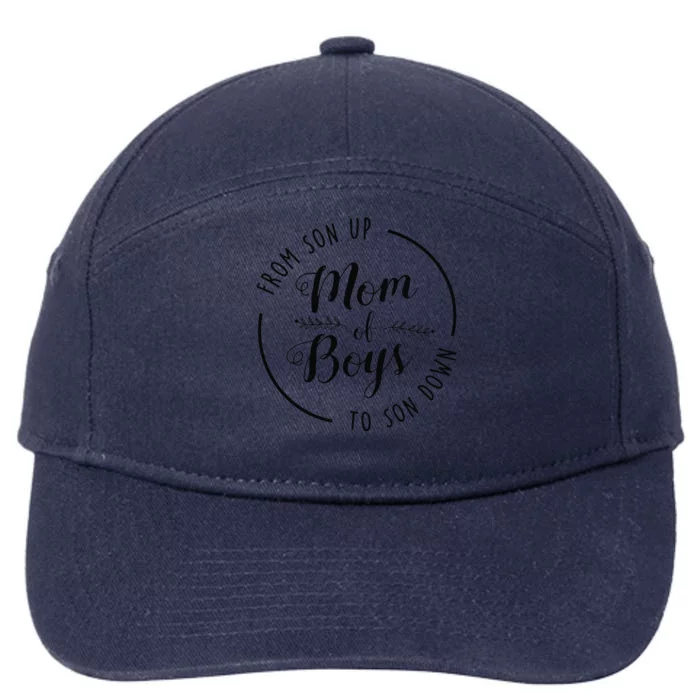 Mom Of S From Son Up To Son Down Funny Mother's Day Mama 7-Panel Snapback Hat