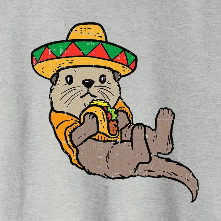 Mexican Otter Sombrero Taco Cinco De Mayo Fiesta Animal Women's Crop Top Tee