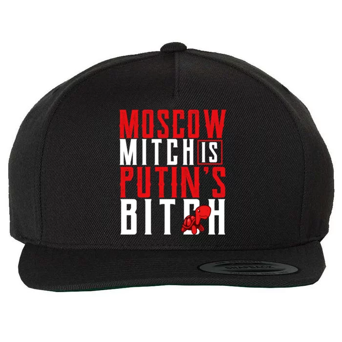 Moscow Mitch Is Putins B*tch Turtle Wool Snapback Cap