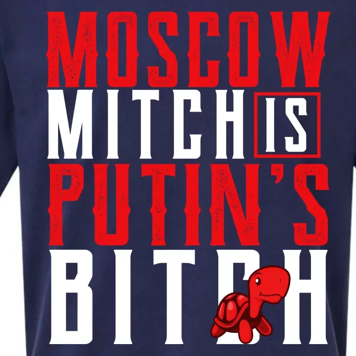 Moscow Mitch Is Putins B*tch Turtle Sueded Cloud Jersey T-Shirt