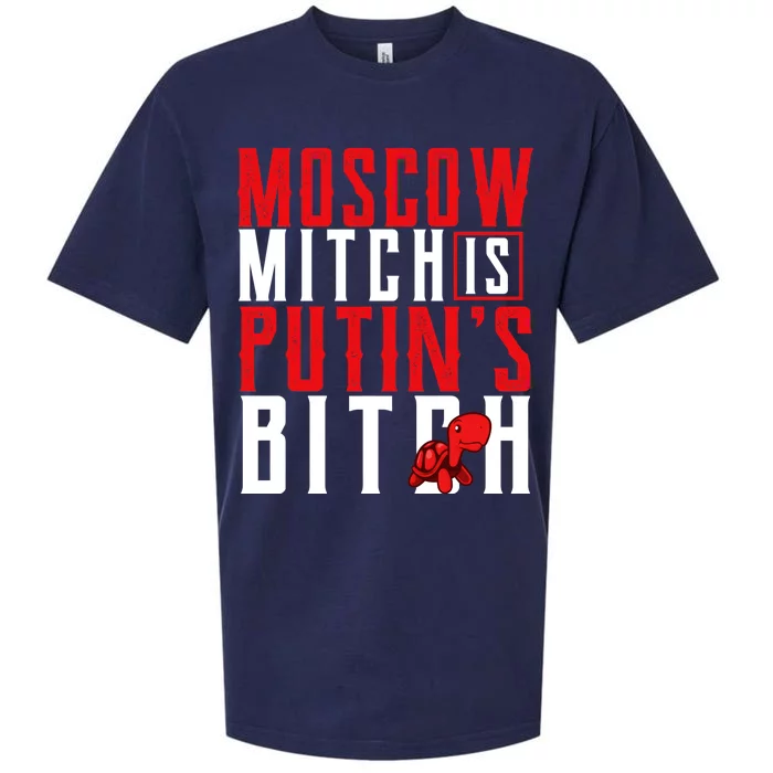 Moscow Mitch Is Putins B*tch Turtle Sueded Cloud Jersey T-Shirt