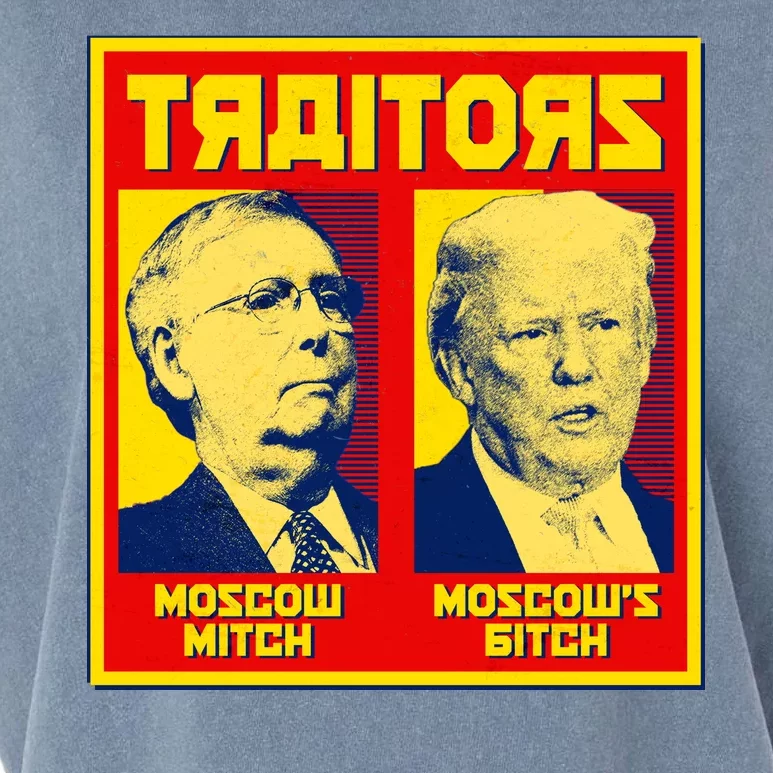 Moscow Mitch Moscow's Bitch Mitch Trump Traitors Garment-Dyed Women's Muscle Tee